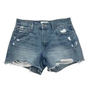 Vervet Women's Distressed High Rise‎ Jean Shorts